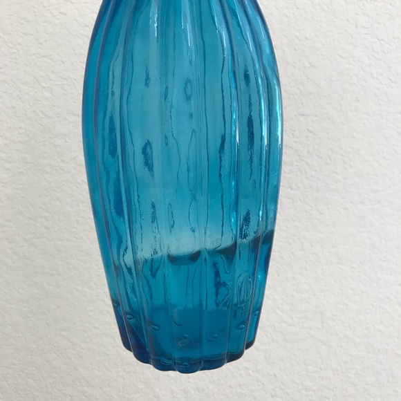 Accents Vintage Tall Blue Glass Vase Poshmark
